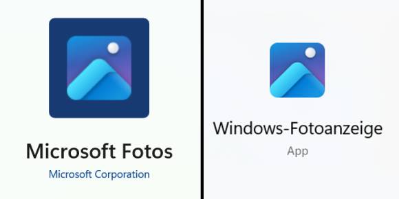 Bild 1: Die «Windows Fotoanzeige» und «Microsoft Fotos» sind ein und dasselbe Programm